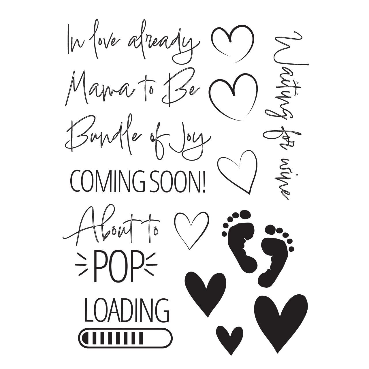 Pregnancy Milestone Temporary Tattoos